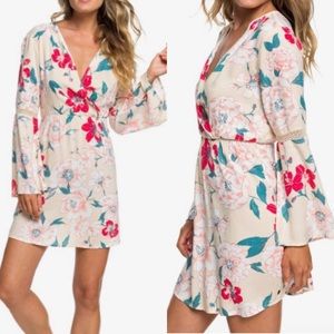 ROXY crochet heart long sleeve dress